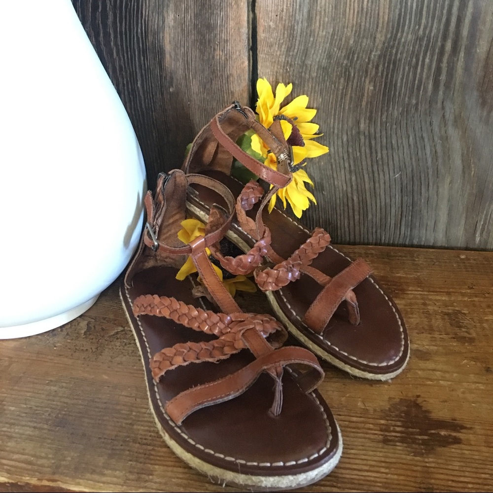 American Eagle Leather Braid Sandals